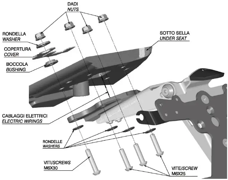 rizoma FOX License Plate Support with Tail Light 7