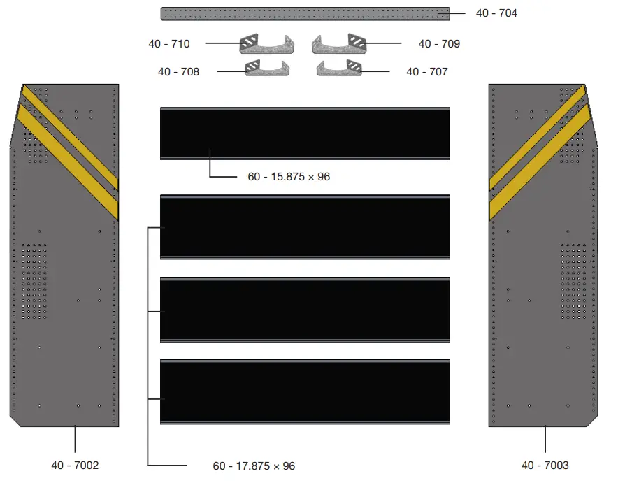 RANGER DESIGN N5 DS96 4 Shelving Unit - Unpack components