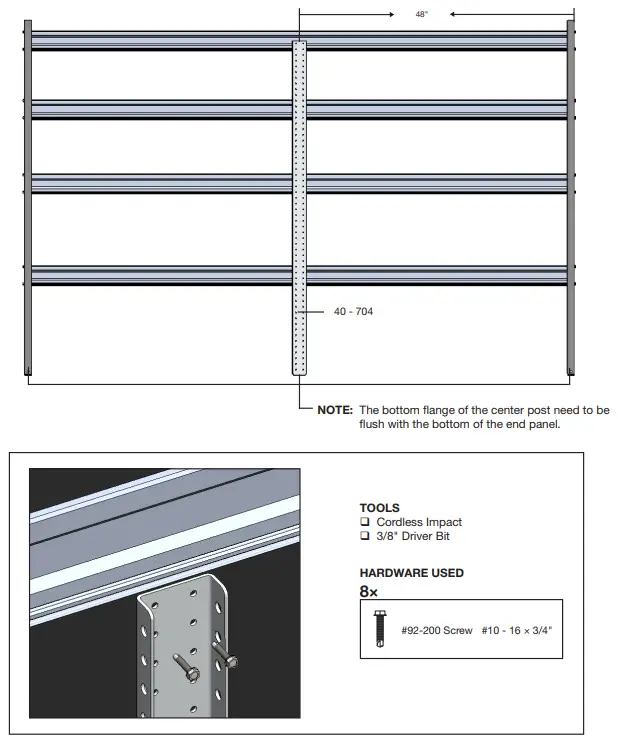 RANGER DESIGN N5 DS96 4 Shelving Unit -center of the shelf
