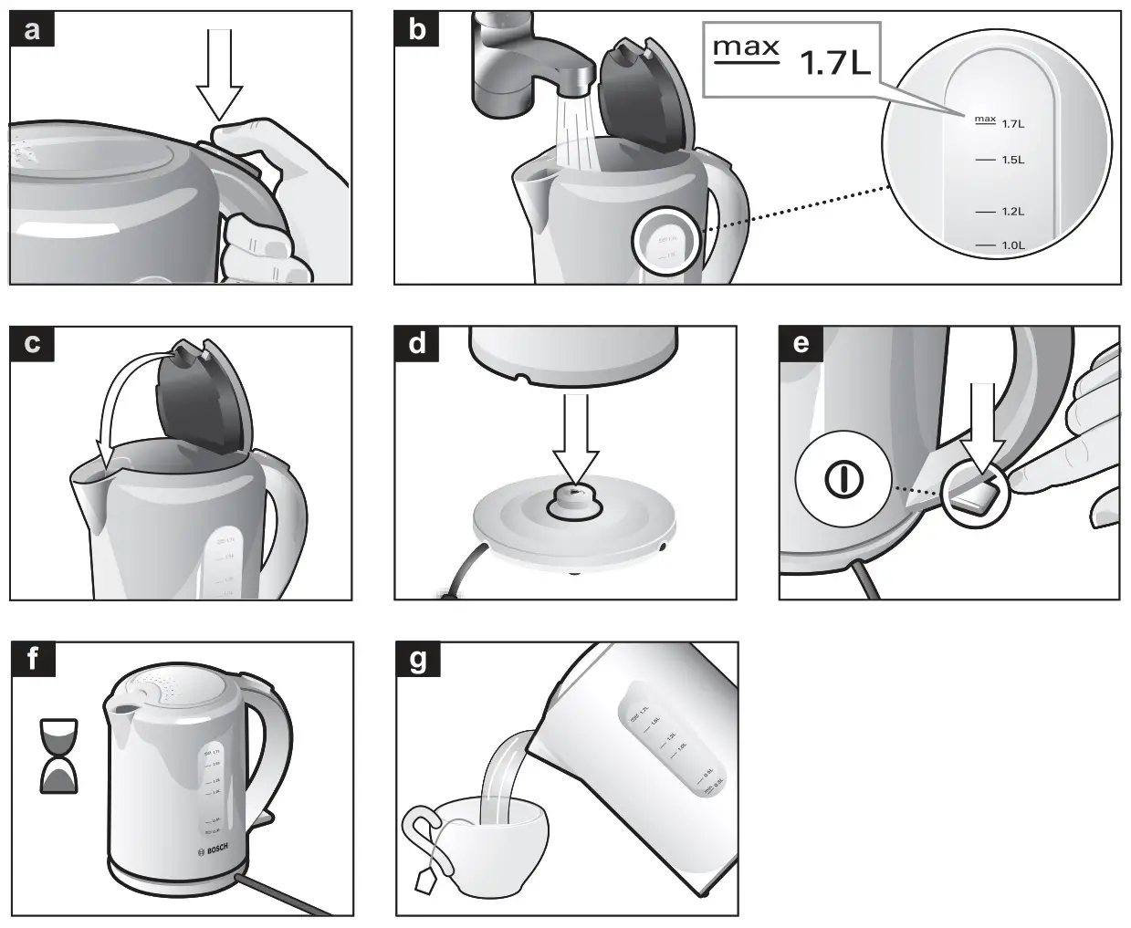 BOSCH TWK760 Kettle - Figure A-g
