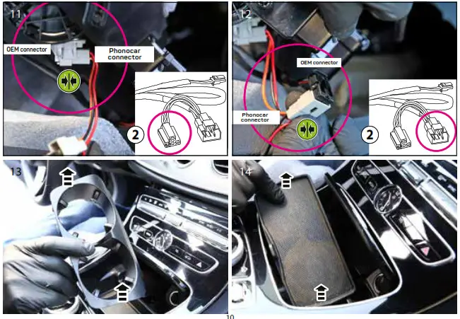 Phonocar 05713 Mercedes Fast Wireless Charging Tray - 10