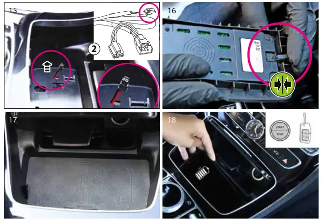 Phonocar 05713 Mercedes Fast Wireless Charging Tray - 11
