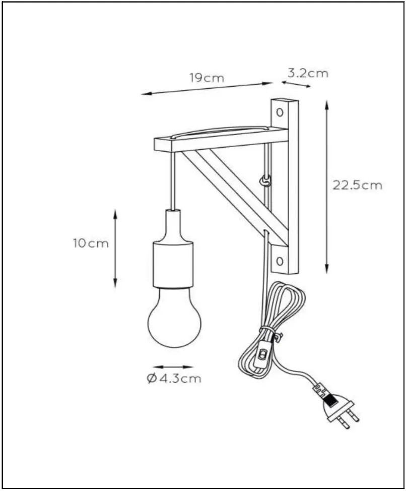 LUCIDE 08208 Fix Wall Lamp Light - fig 1