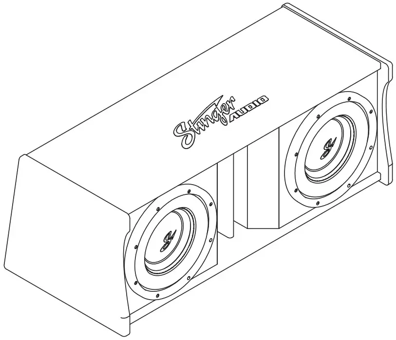Stinger AUDIO MC1D12A Dual 12 Inch Ported Subwoofer Enclosure