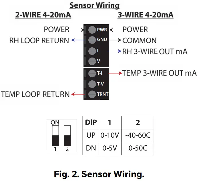 Honeywell HumidityTemperature Sensors -Sensor Wiring
