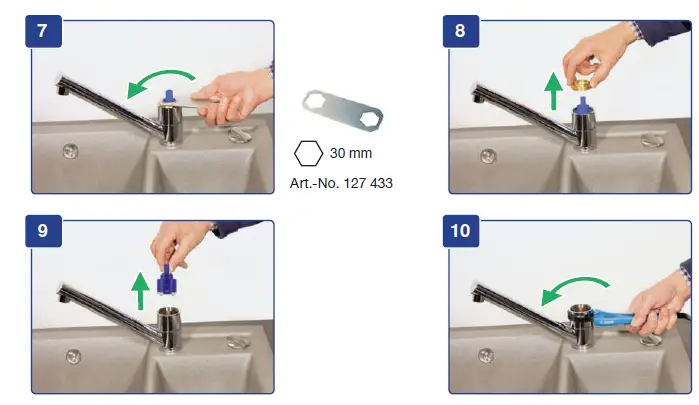 BLANCO 515341 Beige Chrome Kitchen Mixer fig (6)