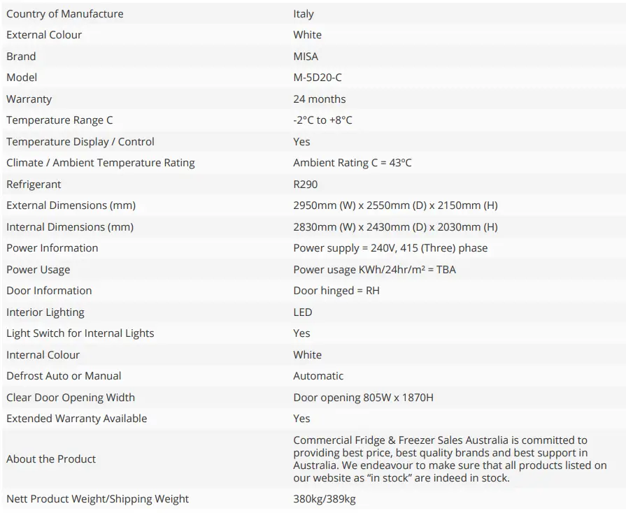 Misa-M-1A20-C-Refrigerated-Rooms-Cool-Fridge-Fig-01