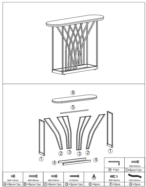 Tribesigns TJHD-F1592-M Industrial Hutch Desk - 1