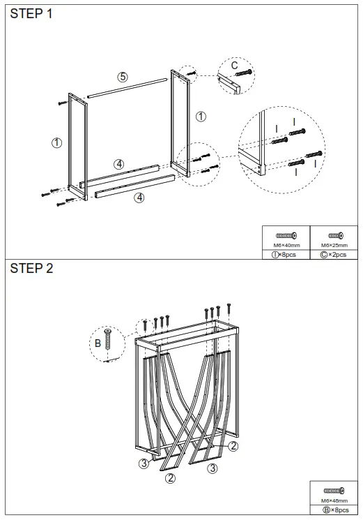 Tribesigns TJHD-F1592-M Industrial Hutch Desk - 2