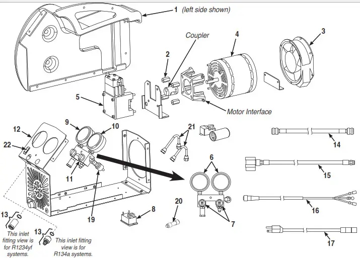 ROBINAIR Refrigerant Recovery Machine 25700 - rePlacement PartS