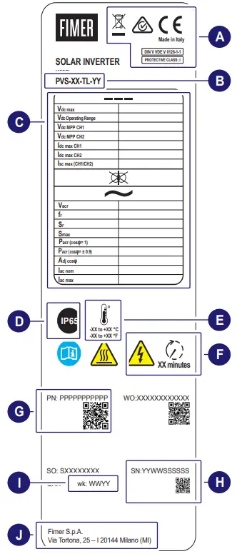 Regulatory and identification Label