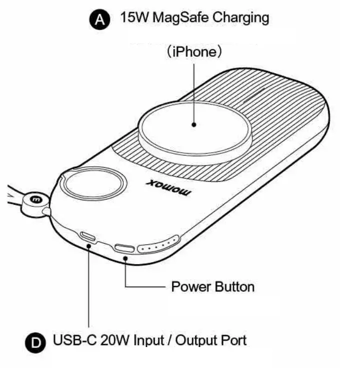 MOMAX MA02 Airbox Go Power Capsule with MagSafe - fig 1