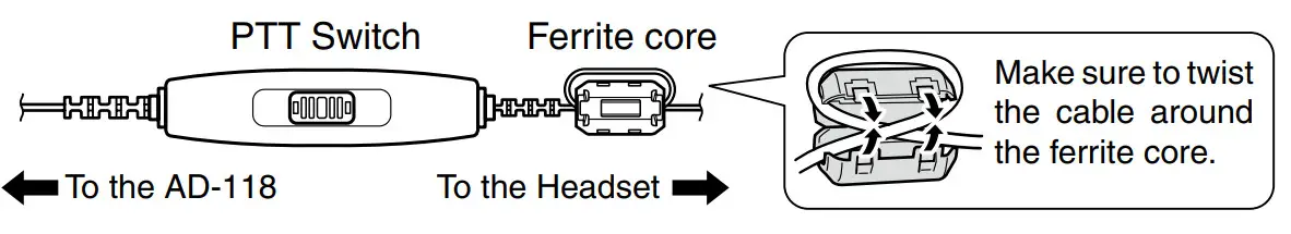 icom AD-118 ACC Adapter - FERRITE CORE ATTACHMENT