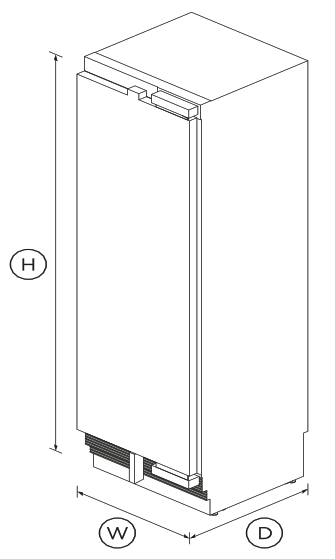 FISHER PAYKEL RS2484FRJ1 24 Inch Integrated Column Refrigerator - Fig