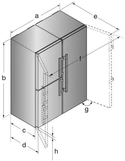 External dimensions of the appliance
