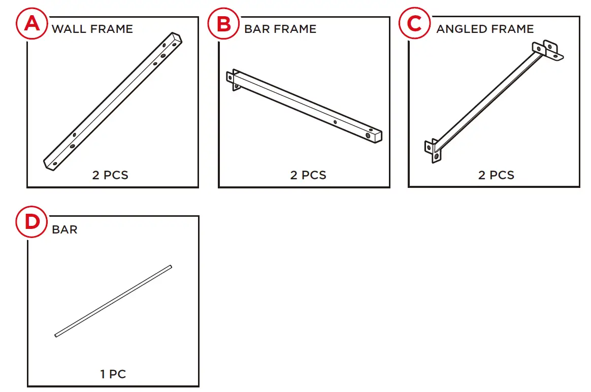 bcp SKY5186-Wall-Mounted-Pull-Up-Bar-FIG- (4)