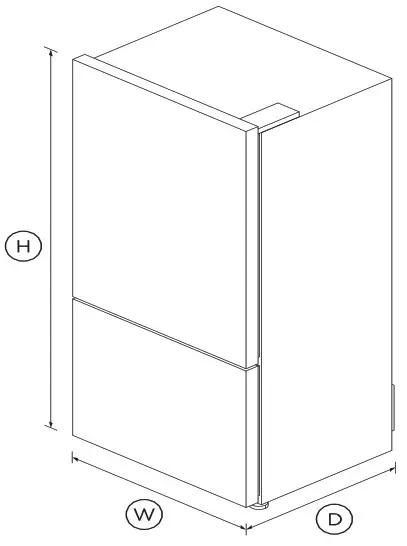 FISHER PAYKEL RF522BRPB6 Freestanding Refrigerator Freezer - Figure