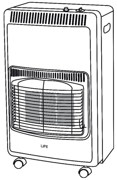 LIFE 4200W BLUE FLAME Gas Heater
