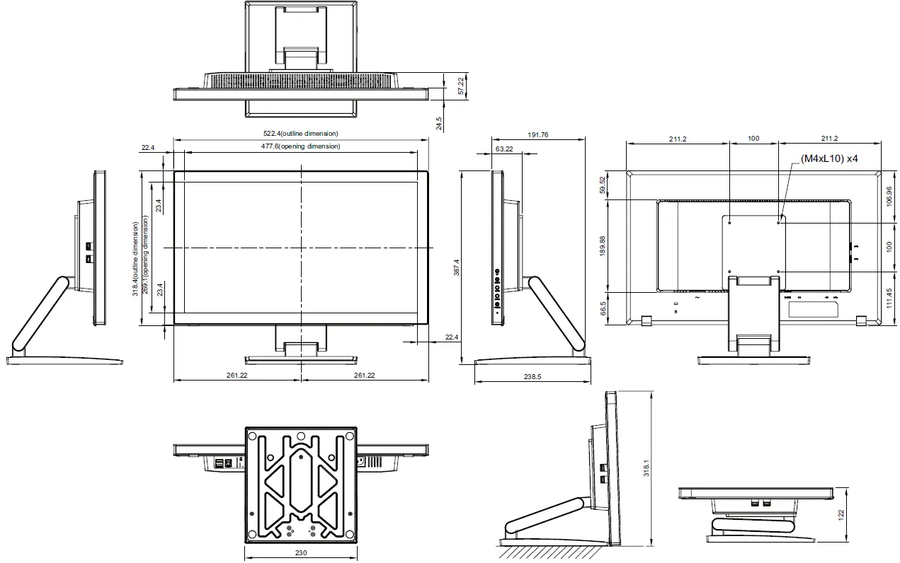 AG Neovo TM-22 LCD Monitor 14