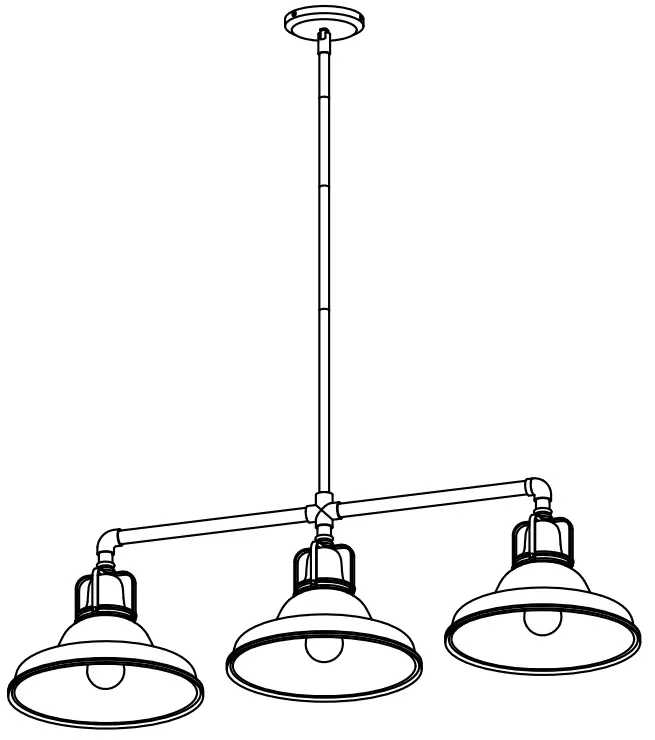 KOHLER K-32292-CH03 Hauksbee Three-Light Linear Chandelier