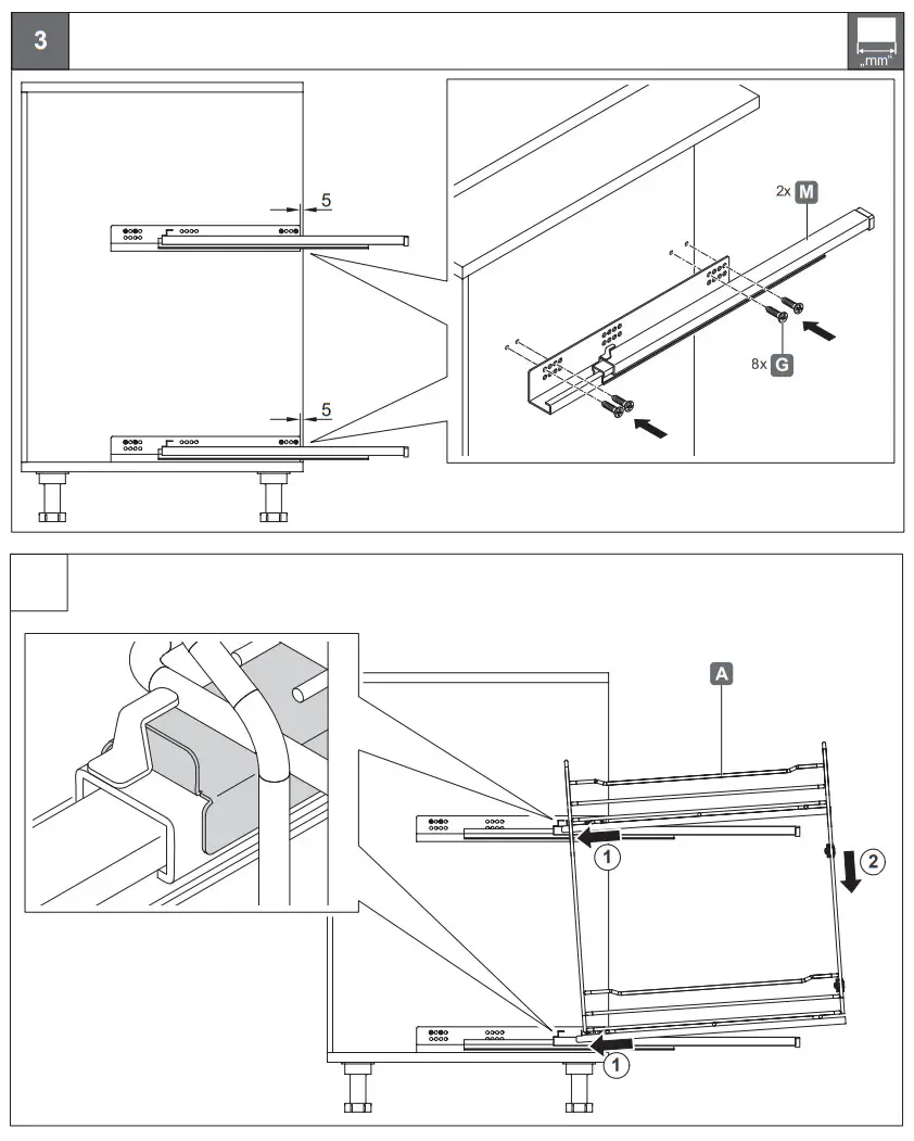 HAFELE 549.37.200 Base Unit Pull-Out - FIG 4