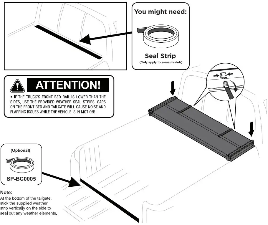 TYGER T3 Soft Tri-Fold Truck Bed Instruction Manual - Clean tuck bed thoroughly before installation