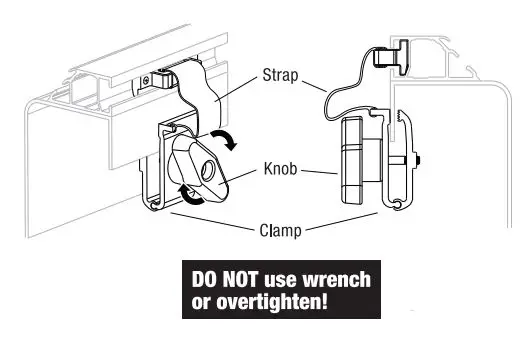 TYGER T3 Soft Tri-Fold Truck Bed Instruction Manual - Safety Clamps Usage