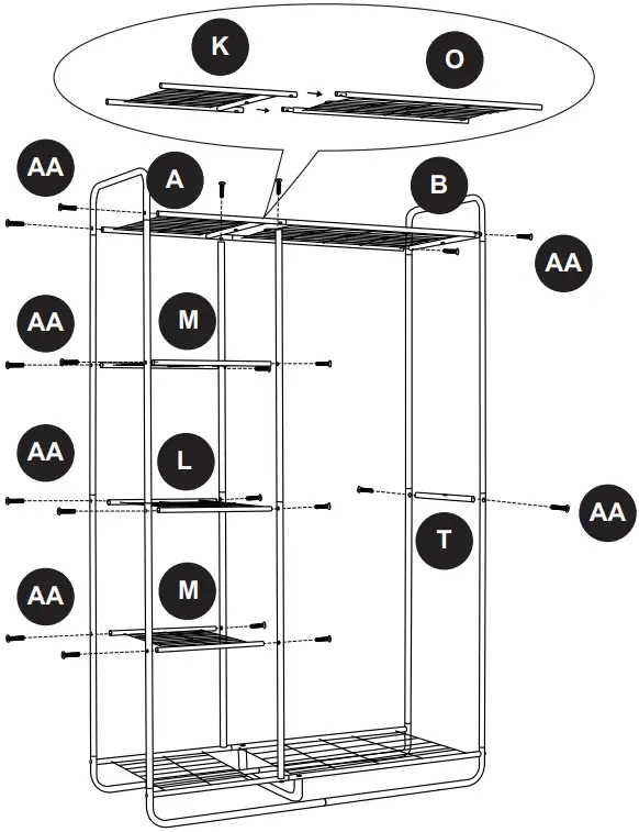 Style Selections SL-107 Wardrobe Gray 06