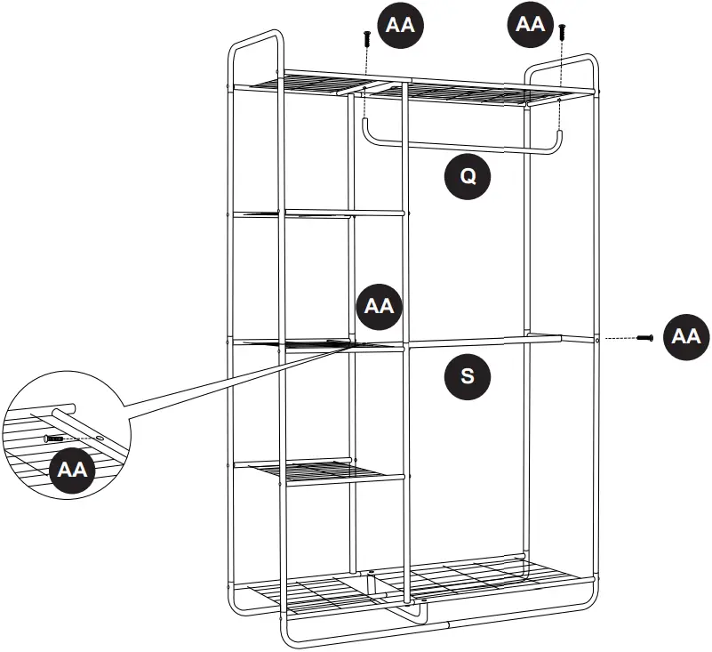 Style Selections SL-107 Wardrobe Gray 07