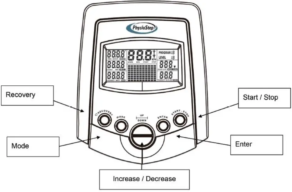 HCI Fitness PhysioStep HXT Recumbent Cross Trainer Exercise Bike - Figure 8