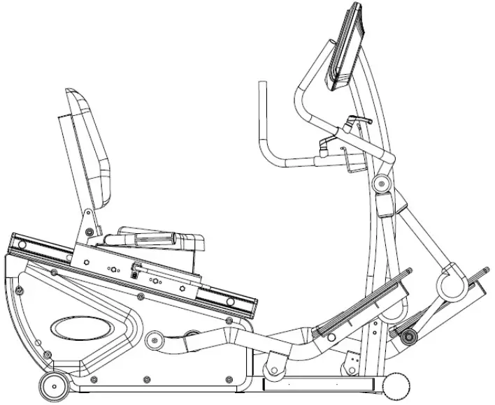 HCI Fitness PhysioStep HXT Recumbent Cross Trainer Exercise Bike