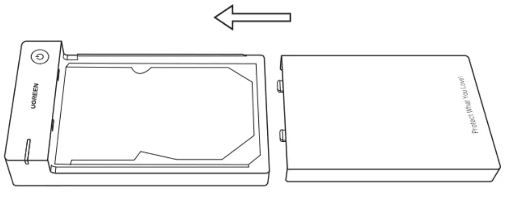 UGREEN US222 3 5 Inch Hard Drive Box - SATA port 1