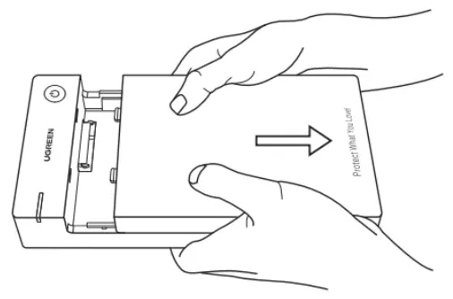 UGREEN US222 3 5 Inch Hard Drive Box - front panel