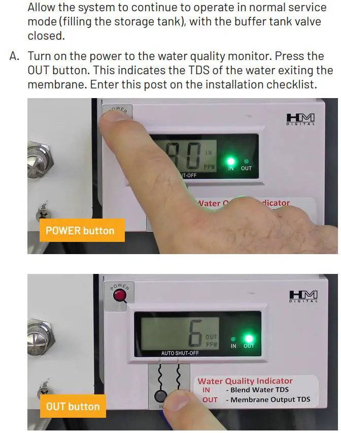PENTAIR BWS1500 High Flow Reverse Osmosis (Ro) System With Tank Installation Guide - Adjust the Blend TDS