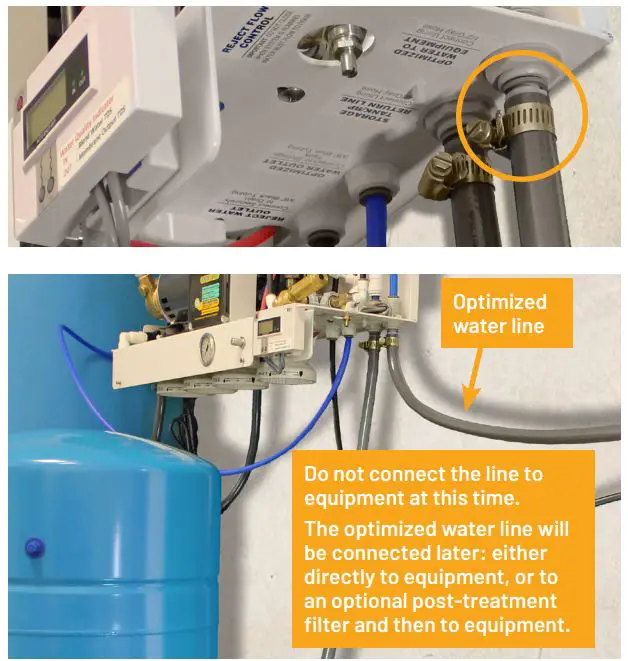 PENTAIR BWS1500 High Flow Reverse Osmosis (Ro) System With Tank Installation Guide - Make the Optimized-Water-Line Connection to the Processor