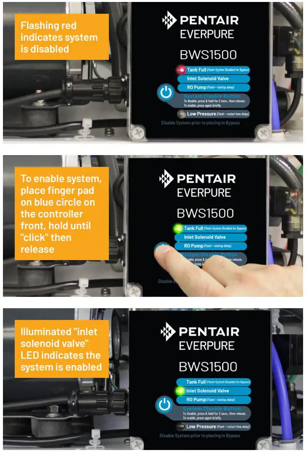 PENTAIR BWS1500 High Flow Reverse Osmosis (Ro) System With Tank Installation Guide - Plug in the processor power cord at this time