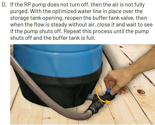 PENTAIR BWS1500 High Flow Reverse Osmosis (Ro) System With Tank Installation Guide - Prime the RP Pump
