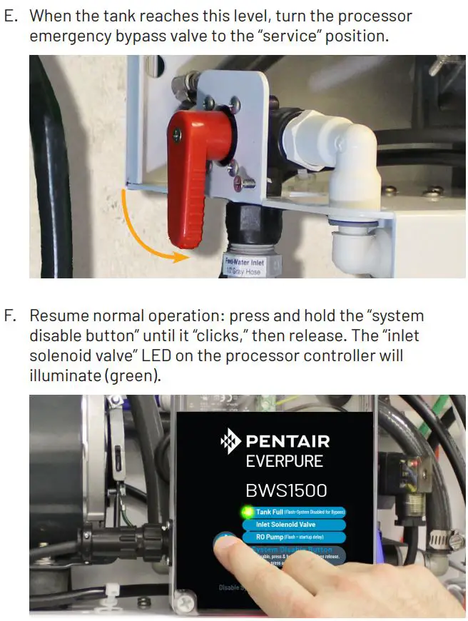 PENTAIR BWS1500 High Flow Reverse Osmosis (Ro) System With Tank Installation Guide - Rapid-Fill the Storage Tank