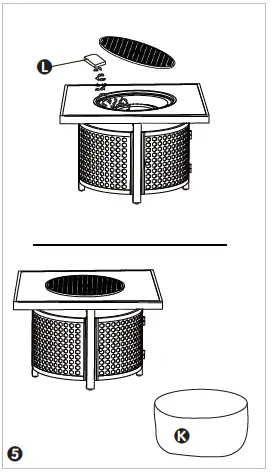 Fire-Sense-63227-42-Inch-Square-Aluminum-Propane-Gas-Fire-10
