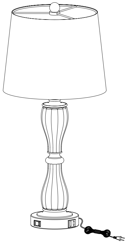 KAWOTI 21169 Table Lamp Set - second lamp