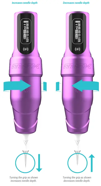 microbeau Flux S Max Midnight - ADJUSTING NEEDLE DEPTH