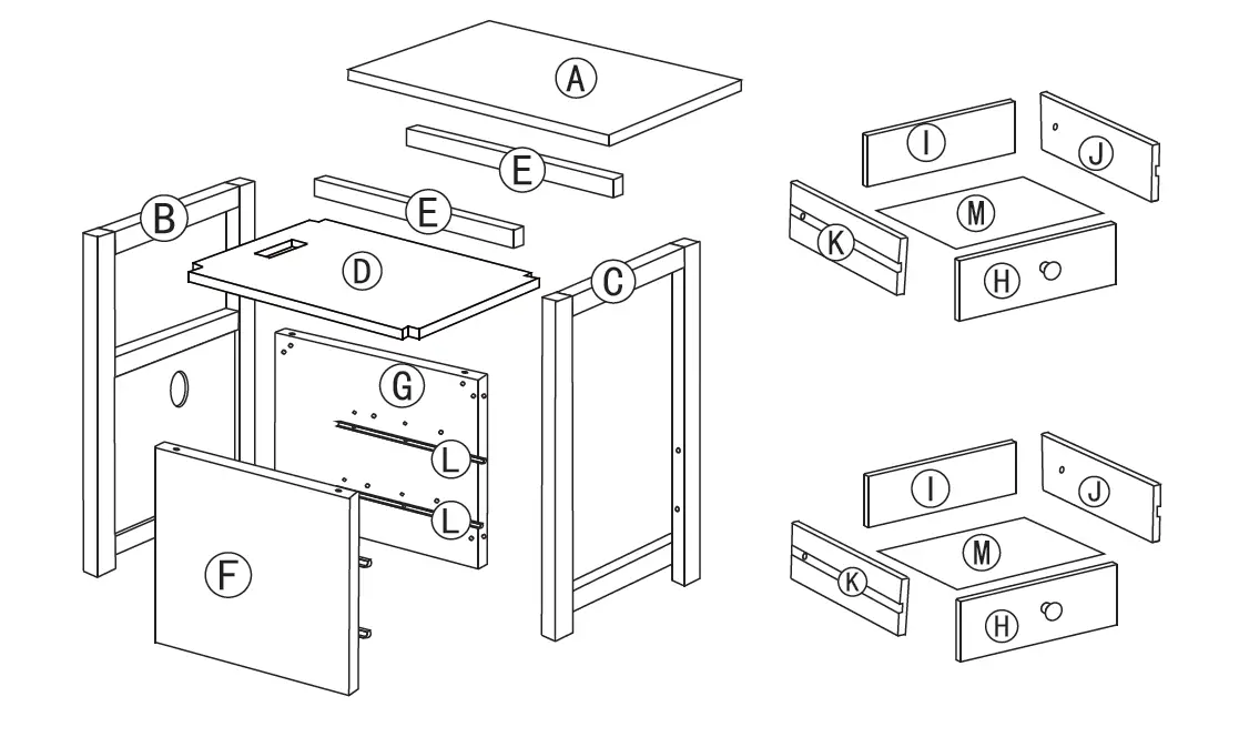 JAXSUNNY-HG61Y1138-Transitional-End-Table-2-Drawers-Narrow-Chair-Side-Table-5