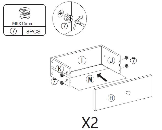 JAXSUNNY-HG61Y1138-Transitional-End-Table-2-Drawers-Narrow-Chair-Side-Table-8