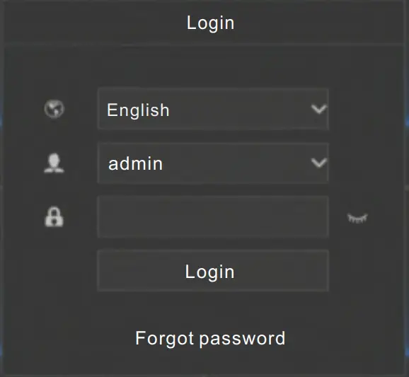 Login interface