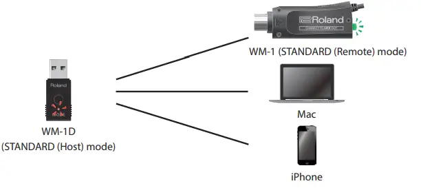 Roland WM-1 Wireless MIDI Adapter-MEMO