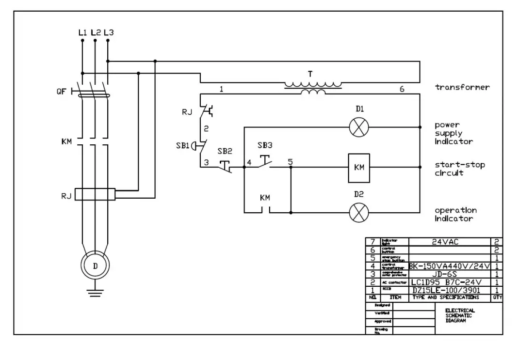Electrical Schematic Of The Control Panel