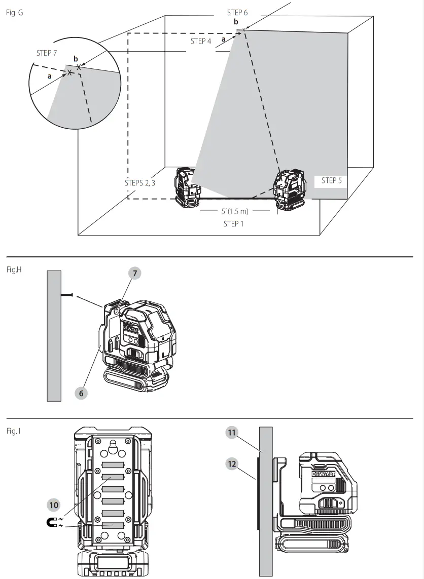 DEWALT DCLE34021 18V Self Levelling Cross Line Laser Level - fig3