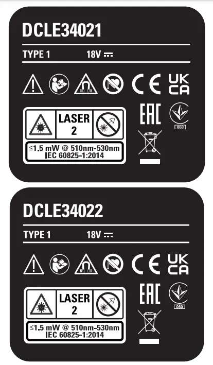 DEWALT DCLE34021 18V Self Levelling Cross Line Laser Level - fig5