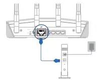 ASUS AX-1800 Wireless Dual Band WiFi 6 Router User Guide - Connect your modem to the router