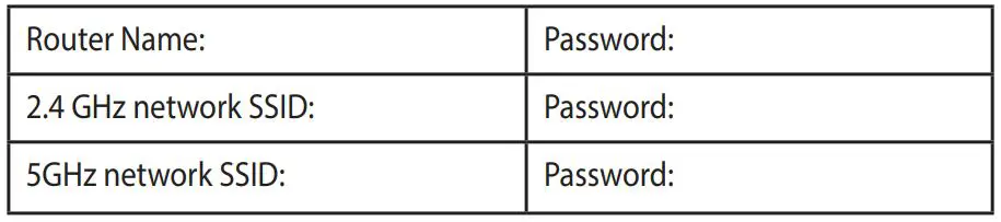 ASUS AX-1800 Wireless Dual Band WiFi 6 Router User Guide - Remembering your wireless router settings